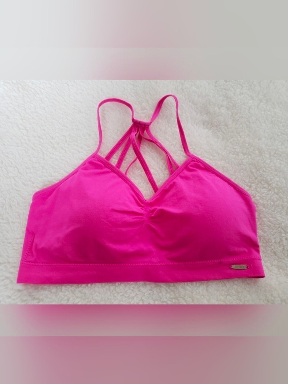 XOXO Gorgeous Women’s Strappy Bra Bralette - Bright Pink